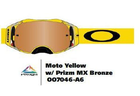 Oakley Airbrake - Moto Yellow MX goggles with Prizm Bronze Lens