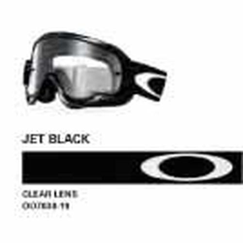 Oakley XS O Frame - Jet Black MX Goggles with Clear Lens