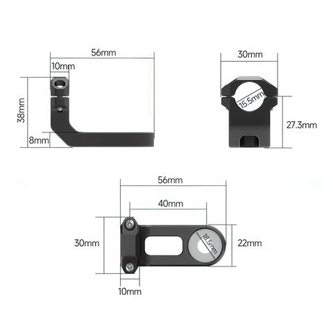 REARVIEW MIRROR MOUNT M8-M10 SCREW MFP0057 - 2