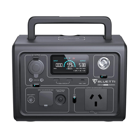 Bluetti Eb3 A Portable Power Station | 600 W (1200 W Surge) 268 Wh