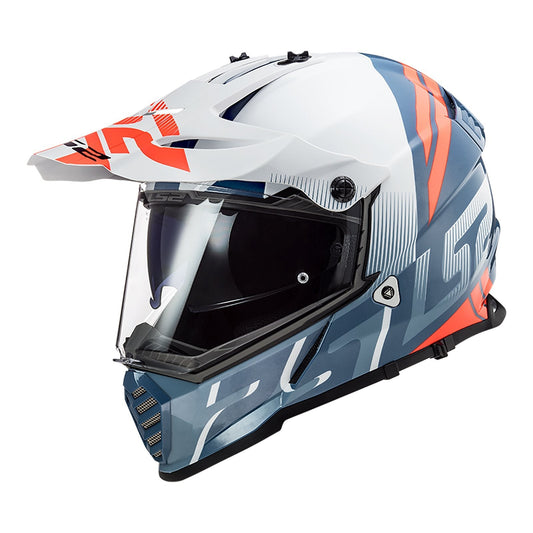 LS2 MX436 PIONEER EVO HELMET - EVOLVE WHITE / BLUE / RED