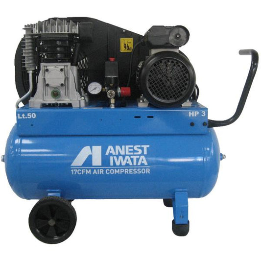 Iwata Compressor 3 Hp Belt Drive 11.6 Cfm / 330 Lpm 50 L