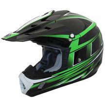 TH-TX12-BG-size - THH TX12 black/green #17 offroad/dirt helmet for adults