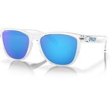 0OO9013-D055 Oakley Frogskins Sunglasses Crystal Clear Frame with PRIZM Sapphire Lens