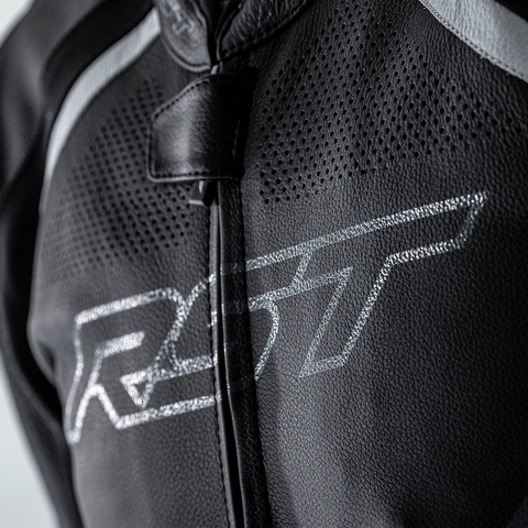 RST SABRE LEATHER JACKET [BLACK WHITE]