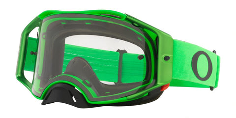 Oakley Airbrake - Moto Green MX goggles with Clear Lens