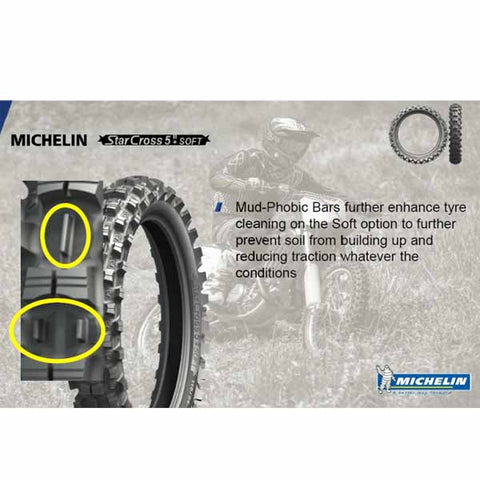 Michelin Starcross 5 - Soft Dirt Tyre - Motocross Off-Road Range Tyre