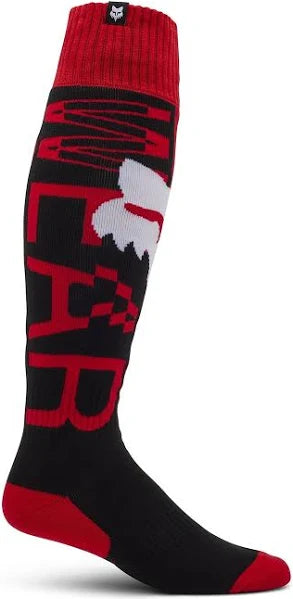 FOX YOUTH 180 RACE SPEC SOCKS [FLO RED]