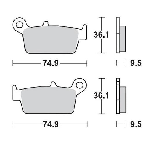 BRAKE PAD REAR  MOTO MASTER RACING GP GASGAS HONDA KAWASAKI SUZUKI HUSQVARNA YAMAHA