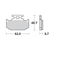 BRAKE PAD REAR MOTO MASTER PRO SINTERED FOR KAWASAKI SUZUKI YAMAHA