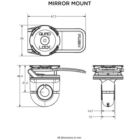 Quad Lock Mirror Mount