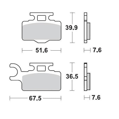 BRAKE PADS FRONT MOTO MASTER RACING SERIES KAWASAKI KX65 0-21 SUZUKI RM65 03-05