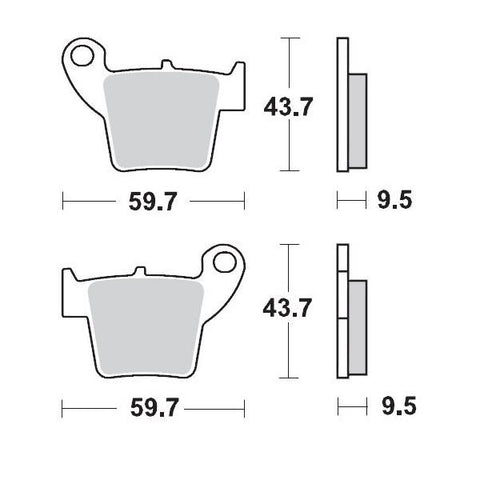 BRAKE PADS FRONT MOTO MASTER RACING SERIES HONDA CR / CRF BIKES AND TM MX85 13-16