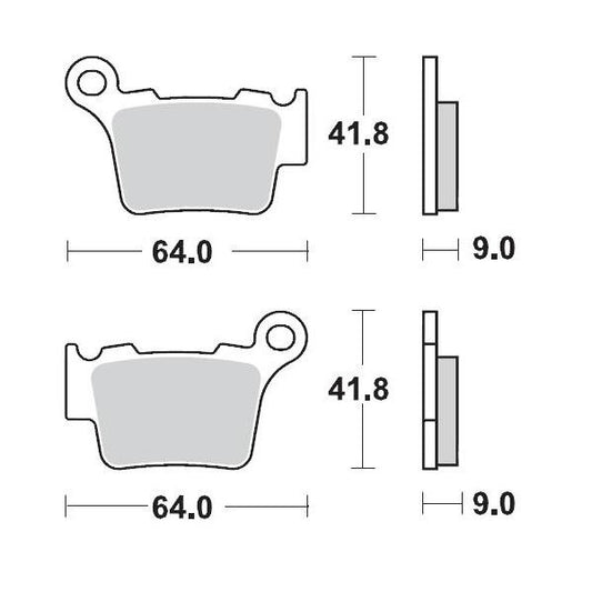 BRAKE PADS REAR MOTO MASTER PRO SINTERED BMW GASGAS HUSABERG HUSQVARNA KTM SHERCO