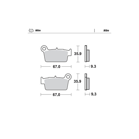 Brake Pads Rear Moto Master Nitro Aprilia Beta Gas Gas Kawasaki Suzuki Yamaha