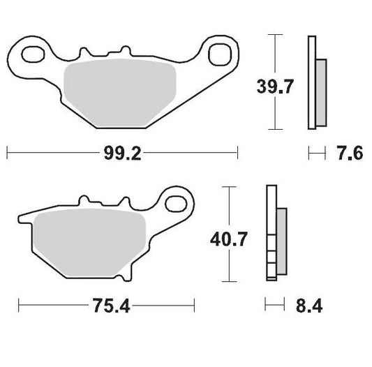 BRAKE PADS REAR MOTO MASTER PRO SINTERED FOR SUZUKI RM85 RM85L 05-21