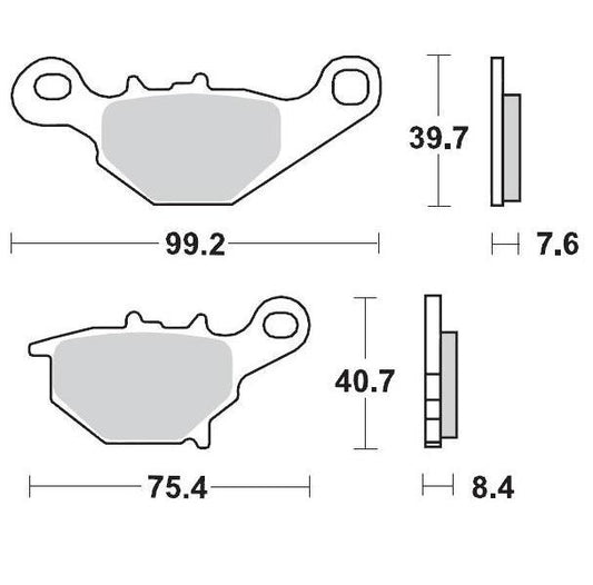 PRO Sintered Brake Pads Moto Master REAR RM85 RM85L 05-20