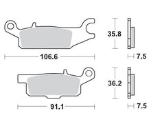 BRAKE PADS FRONT LEFT MOTO MASTER PRO SINTERED YAMAHA YFM250 Raptor 08-11 YFM250R YFM250R 12-13