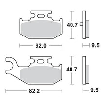 BRAKE PADS REAR MOTO MASTER FOR YAMAHA YXR 450 RHINO 2006 RHINO 660 05-07