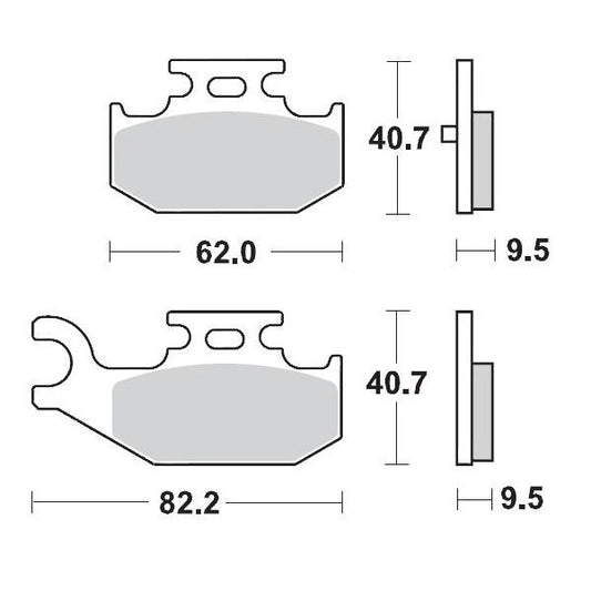 BRAKE PADS REAR MOTO MASTER FOR YAMAHA YXR 450 RHINO 2006 RHINO 660 05-07