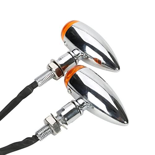 Universal Motorcycle LED Cruiser Classic Chrome Indicators