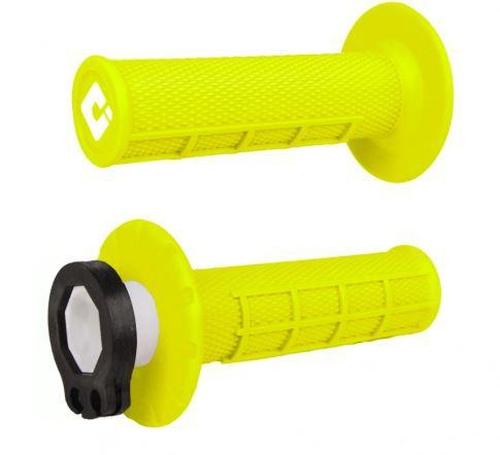 ODI MX Lock On 1/2 Waffle Fluro Yellow