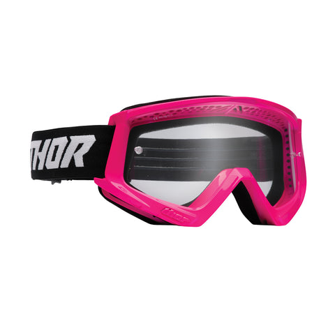 THOR MX GOGGLES S22 YOUTH COMBAT FLURO PINK/BLACK