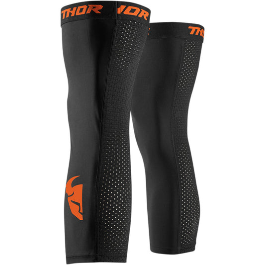 COMP KNEE SLEEVE THOR REDUCES ABRASION UNDER KNEE GUARDS BLACK/RED ORANGE L/XL