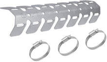 PIPE GUARD  4T 4 STROKE  UNIVERSAL SILVER ( EXHAUST CLAMPS HOLD PROTECTOR DIRECTLY ON THE HEADER )