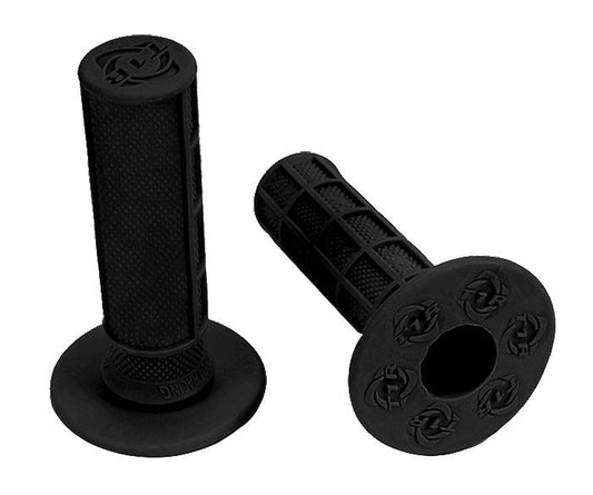 TORC1 HOLE SHOT GRIPS MX WAFFLE MEDIUM COMPOUND BLACK INCLUDES GRIP GLUE