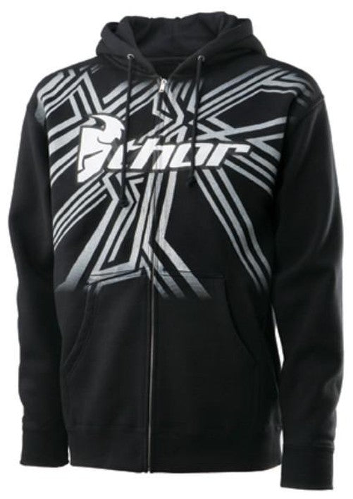 Hoody Zip Thor Mazed Black Medium