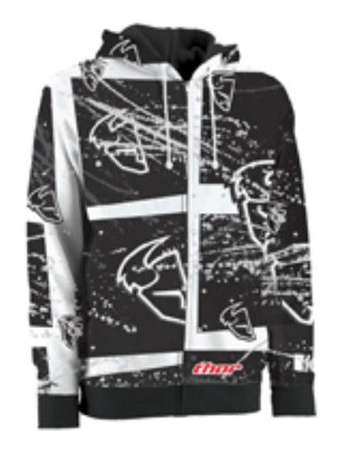 Hoody Zip Thor Splatter Black Large