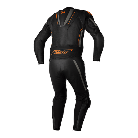 RST S1 LEATHER SUIT [BLACK/GREY/NEON ORANGE]