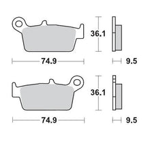 NHC BRAKE PAD REAR SINTERED FOR GASGAS HONDA KAWASAKI SUZUKI YAMAHA