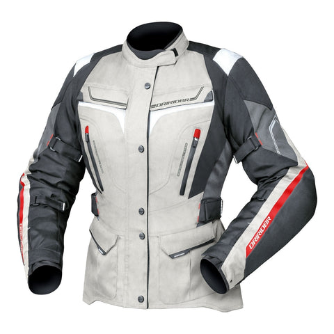 DRIRIDER LADIES APEX 5 JACKET - GREY / WHITE / BLACK