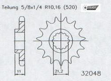 *SPROCKET FRONT ESJOT HUSQVARNA TC250 TE250 04-08 TE310 08-10 TE450 TC450 SMR450 TC570 04-13 SM450