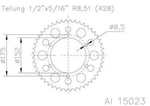 *SPROCKET REAR ESJOT YAMAHA DT125R TDR125 DT125X DT200R  88-06 49T