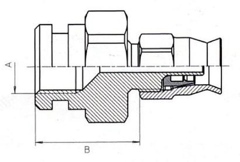 Fixed female concace seat - clip fixing