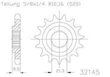 SPROCKET FRONT MOTO MASTER CR250R CR500R TRX450ER SPORTRAX TRX450R CRF450R CRF450X CRF450RX 15T