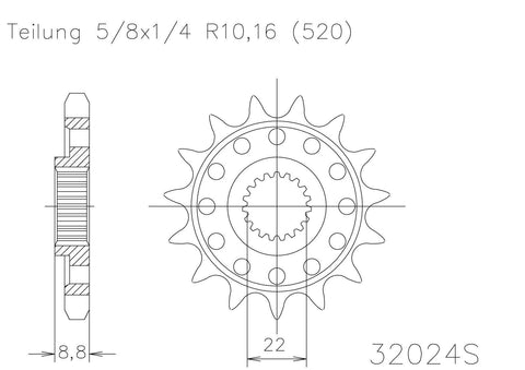 SPROCKET FRONT MOTO MASTER15T BETA HUSABERG HUSQVARNA KTM