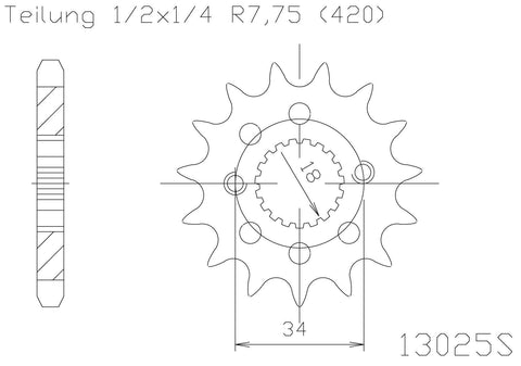 SPROCKET FRONT MOTO MASTER MADE IN HOLLAND HONDA CRF150R 07-21 15T