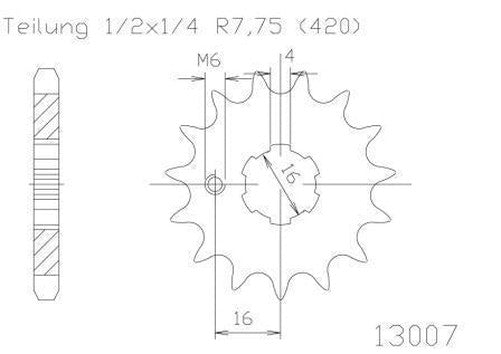 SPROCKET FRONT MOTO MASTER  KAWASAKI  KX60 83-03 KX65 00-21 KX80 KX85 KX100 86-21