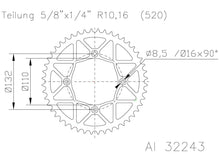 *SPROCKET MOTO MASTER ALLUMINUM REAR KTM 250 FREERIDE 14-17 350 FREERIDE 13-17 BLACK 48T