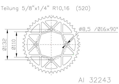 *SPROCKET MOTO MASTER ALLUMINUM REAR KTM 250 FREERIDE 14-17 350 FREERIDE 13-17 BLACK 48T