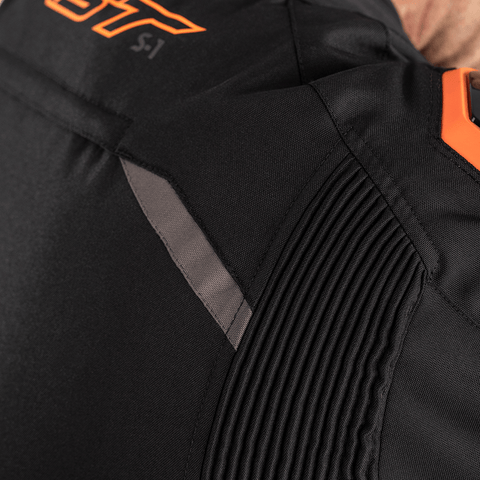 RST S-1 TEXTILE JACKET [BLACK/NEON ORANGE]