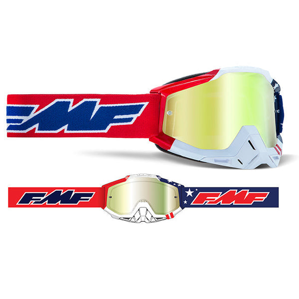 Masque moto cross enfant FMF VISION POWERBOMB YOUTH SPARK IRIDIUM - IXTEM  MOTO