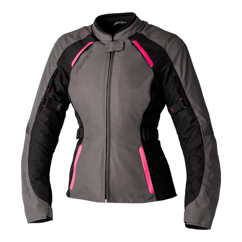 RST AVA LADIES TEXTILE JACKET [BLACK/NEON PINK]