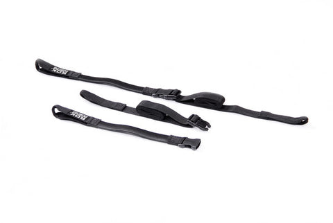 ROK STRAPS. 2 ADJUSTABLE STRAPS. BLACK. 500-1500 MM SIZE ADJUSATBLE STRAPS WITH ELASTIC BAND