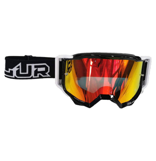 BLUR B-OTG GOGGLE BLK RAD-RED W/CLR LENS ADULT