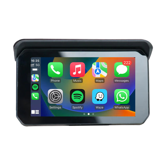 OTTOCAST WIRELESS CARPLAY & ANDROID AUTO 5" SCREEN + CAMERAS FOR MOTORCYCLES IPX7